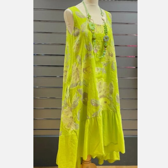☀️SUMMER SALE!☀️ OBSESSION by ELLE - LINEN SUN DRESS - up to US14- BNWT - Picture 1 of 3